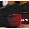 Women Cow Suede Slip-on Loafers Fashion Platform Shoes Wedge Heels Ladies Casual Shoes for Working Walking Traveling