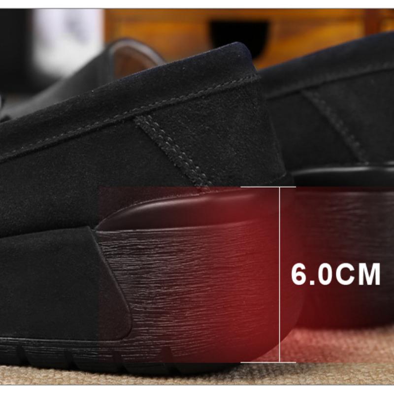 Women Cow Suede Slip-on Loafers Fashion Platform Shoes Wedge Heels Ladies Casual Shoes for Working Walking Traveling