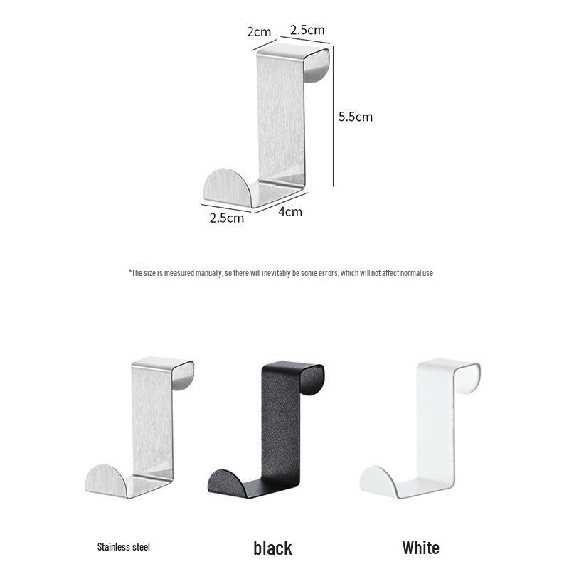 Stainless Steel Load-Bearing Z-Shaped Hook for Door, Cabinet, or Office Use