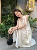 Fairy Summer Strappy Halter Dress: Casual Off-Shoulder Sleeveless Maxi Dress