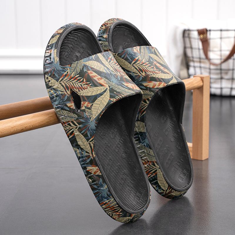 

Men Shoes Summer Slippers 2026 New Beach Sandals Male Casual Flat Non-slip Breathable Light Home Slides Chanclas Mujer Playa 44-45 чорний
