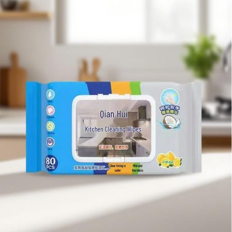 Thick Kitchen Wipes - Strong, Disposable Oil & Stain Removal Cloths for Easy Cleaning