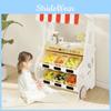 Mobile Portable Fruit Stall Wooden Playset For Toddlers Imaginative Play Role