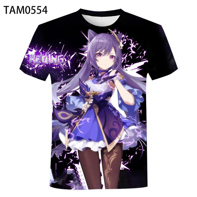 Summer Game Genshin Impact 3d Printed Children's T-shirt Fashion Casual Hip-hop Harajuku Kids Short Slee T Shirt O Neck Tops