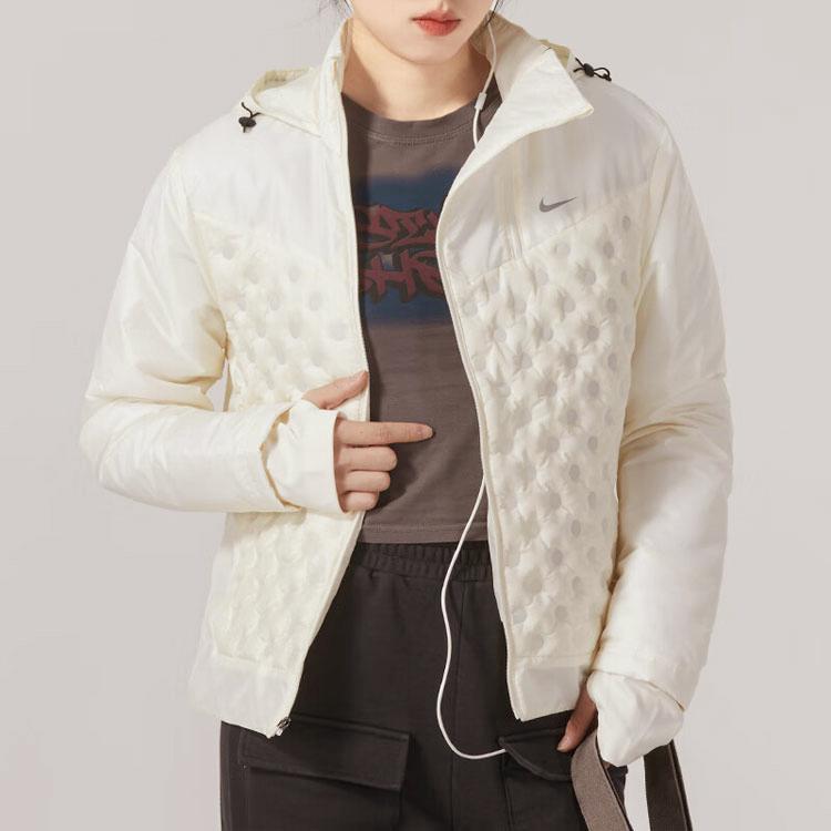Nike Solid Color Casual Windbreaker Jacket Women Jackets White FB7604-110