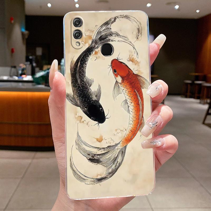 For Huawei Honor 8C 8X Max Y Max Luxury Dragon Cute Cool Boys Girls Soft silicone Phone Case Back Cover Transparent TPU Shell