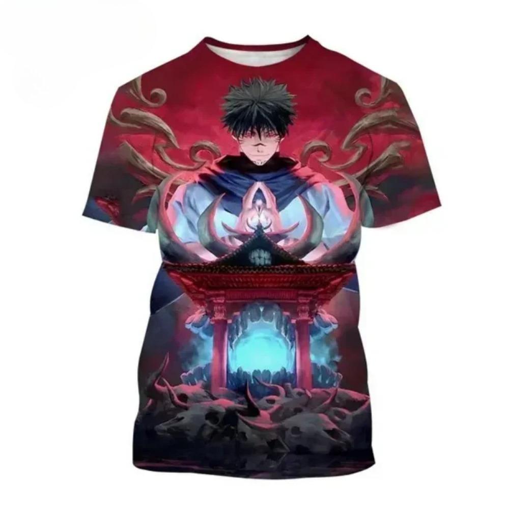 Children's Gojo Satoru and Itadoru Yuji 3D Digital Printed Boys' Street Trendy Round Neck Short Sleeved T-shirt