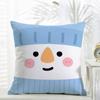 Classic Casual Daily Merry Christmas Art Cushion Cover Daily Washable Linen Pillowcase Soft For Sofa Bed Home Room Decor