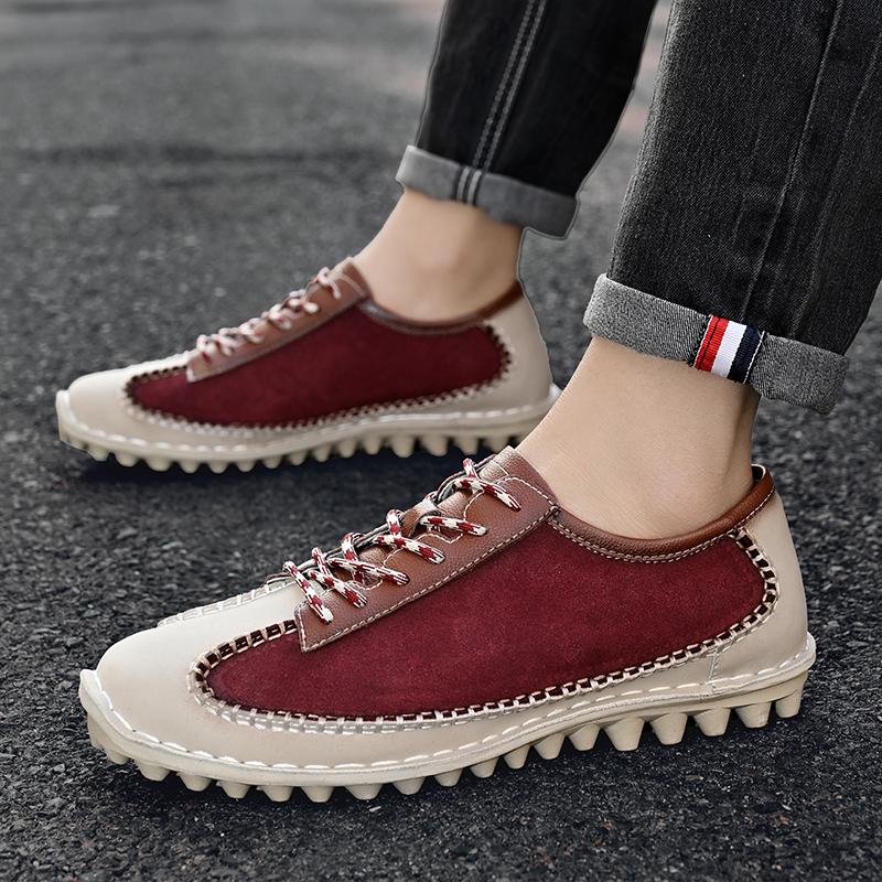 Zapatos de Hombre Estilo Británico Tendencia Zapatos Casuales Cómodos Zapatillas de Hombre para Exterior Mocasines Zapatos Planos de Hombre
