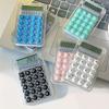 1 Pezzi Calcolatrice per Studenti Display Lcd Schermi Grandi Pulsanti in Silicone 8 Cifre Portatile Studio Calcolatrice Elettronica Materiale Scolastico