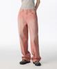 Woman Pigment Wide Denim Pants [Coral Pink]