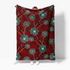Unframed Floral Print Fleece Blanket Soft Warm Throw Blanket for Sofa Bed Decoration Christmas Gift