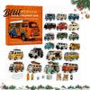 Retro RV Holiday Countdown 24-Day Camping Van Advent Calendar Acrylic Hanging Ornament Set with Desktop Christmas Display 24 Unique Designs,