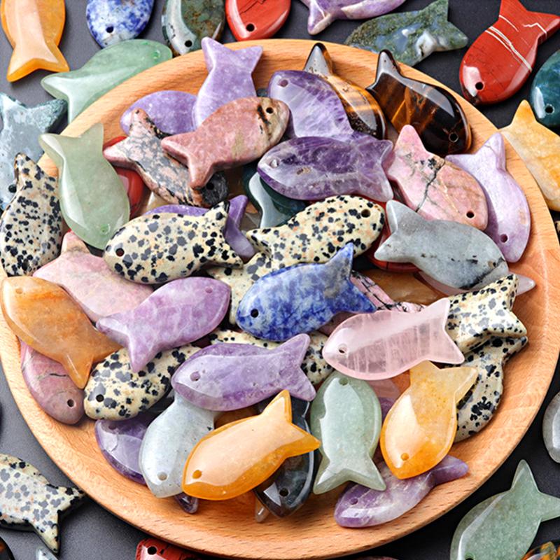 

1 шт., аксессуары, ювелирные подвески, кулон в виде рыбы с кристаллами, ожерелье, форма, женский винтажный подарок