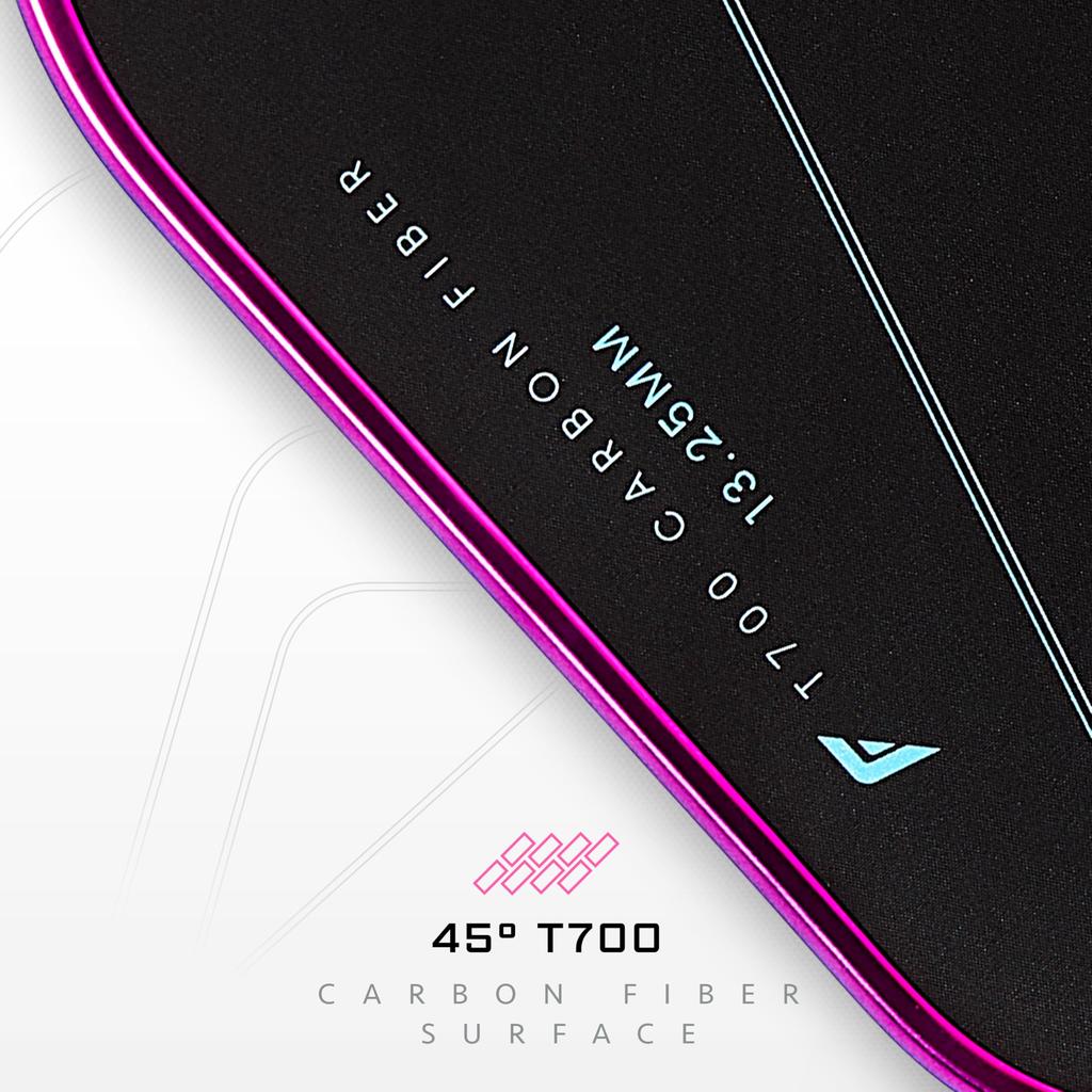 Franklin C45° PADDLE IN CARBONIO Parris Todd 13.25mm ROSA/BLU Pagaia in Fibra di Carbonio Pagaia Pickleball