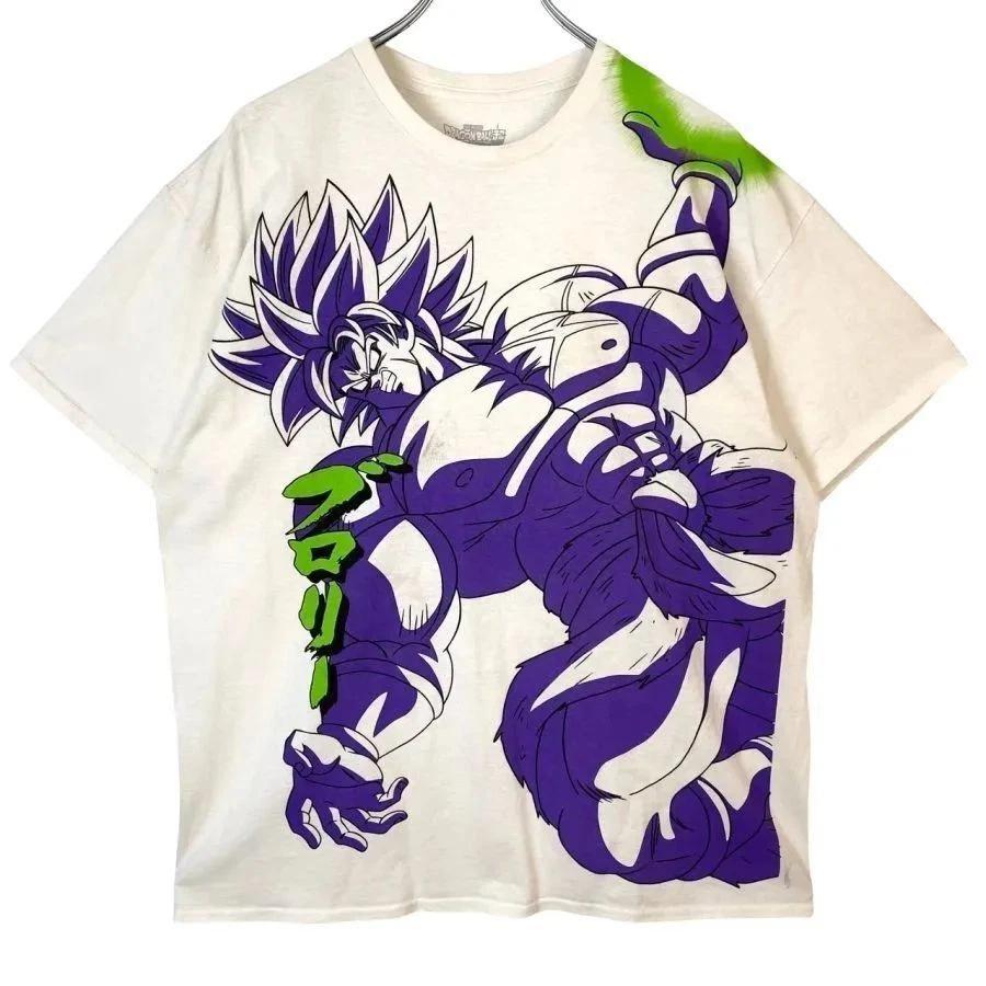 Dragon Ball Super Broly T-Shirt XL White Anime Graphic Rare Big Print 2XL