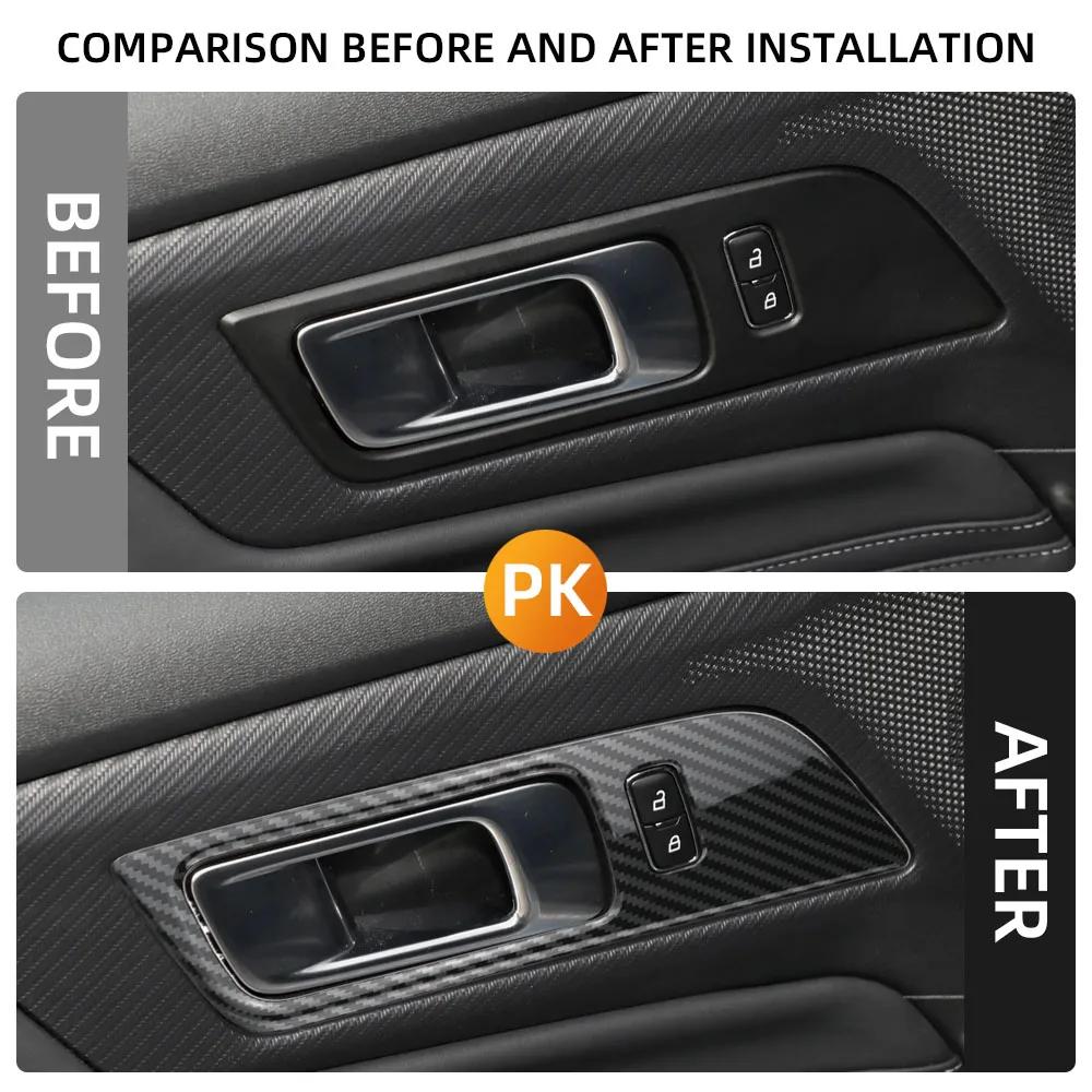 Car Door Handle Sticker for Ford Mustang 2015 - 2020 2026 2026 2026 Door Handle Bowl Panel Cover Decoration Trim Accessories