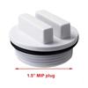 1.5 Inch Threaded Pool Drain Plug With Rubber Seal Leakproof Anti Freeze Replacement Stopper For Swimming Pool Filter Water Tank