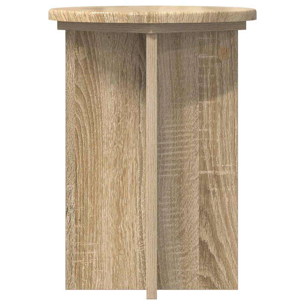 Plant Stand 2 Pcs Sonoma Oak Ø29.5 X 40 Cm Engineered Wood