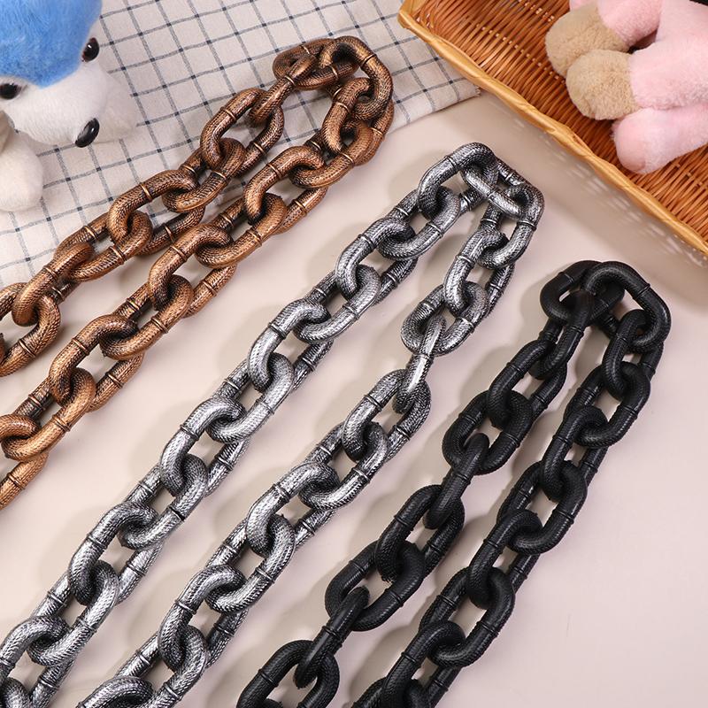 1.5M Divertente Catena di Simulazione in Plastica Guinzaglio per Animali Domestici Guinzaglio per Animali Domestici Corda di Trazione per Animali Domestici Oggetti di Scena di Halloween Forniture per Animali Domestici Guinzaglio