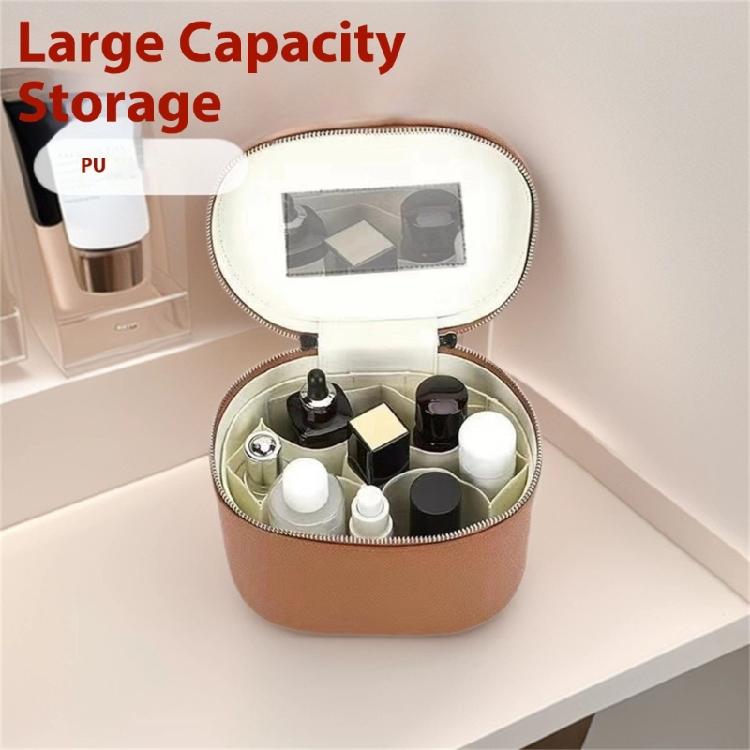 Leather Makeup Bag Portable Cosmetic Bag Handbag for Women Waterproof Makeup Pouch Portable Travel Toiletry Bag Gifts