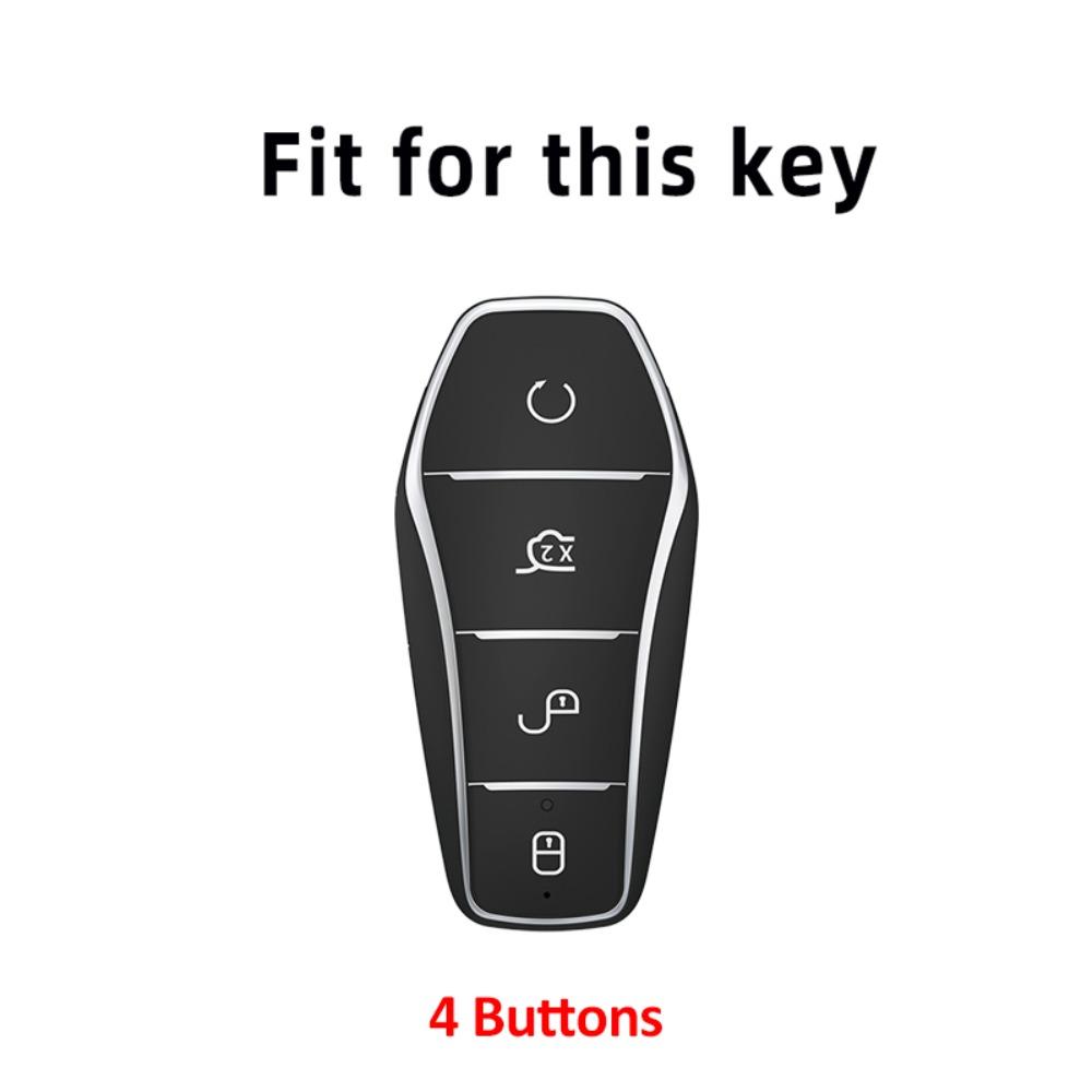 TPU Leather Auto Shell Keyless Car Key Cover Case Holder Protector Accessories for BYD Qin PLUS Song Pro MAX Yuan Han Ev Tang Dm Dolphin E2