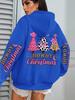 Merry Christmas Tree Print Women's Hip Hop Hoodie - Autumn/Winter Edition