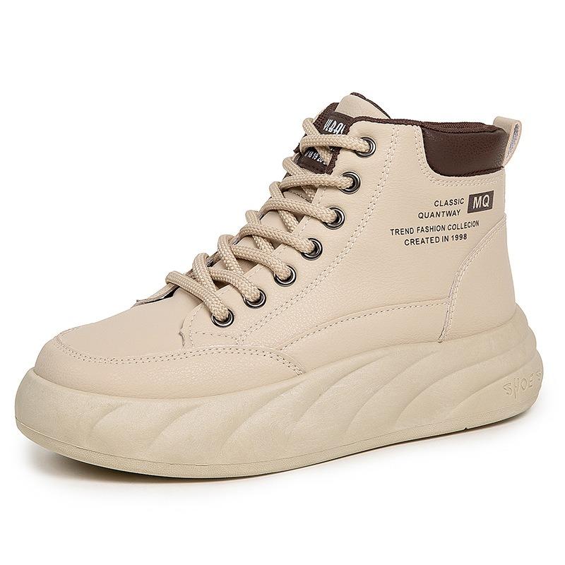 Spring and autumn high-top fashion women's little white shoes platform heightening casual shoes non-slip student board shoes women