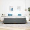 Bed Frame with Mattress Dark Gray 200 x 200 cm Fabric