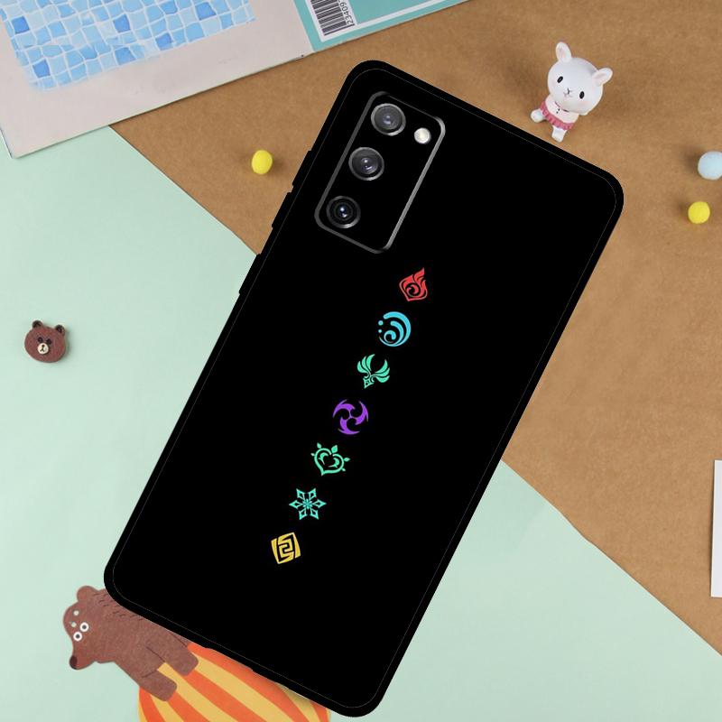 Genshin Impact Elements Soft Case For Samsung Galaxy S25 Ultra S9 S10 S20 S21 S22 S23 S24 Plus S24 FE Funda Cover
