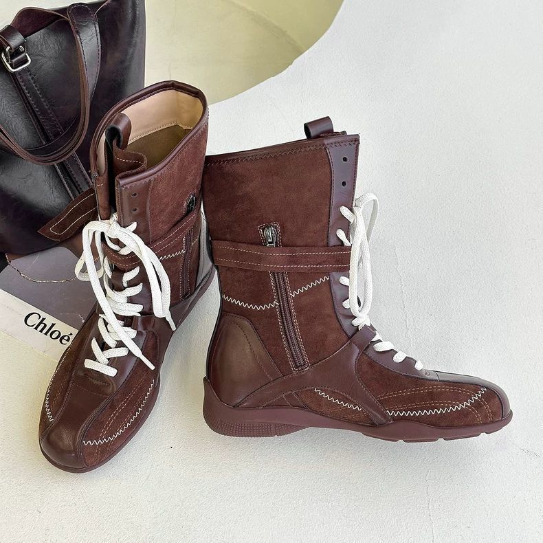 Popular boots women's autumn small women's boots popular thick-soled and thin versatile knight medium boots