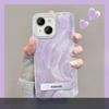 Suitable for Apple 15 Mobile Phone Case Summer Iphone14pro Purple Bow Bracket 13 Feather Yarn Chain 12/11
