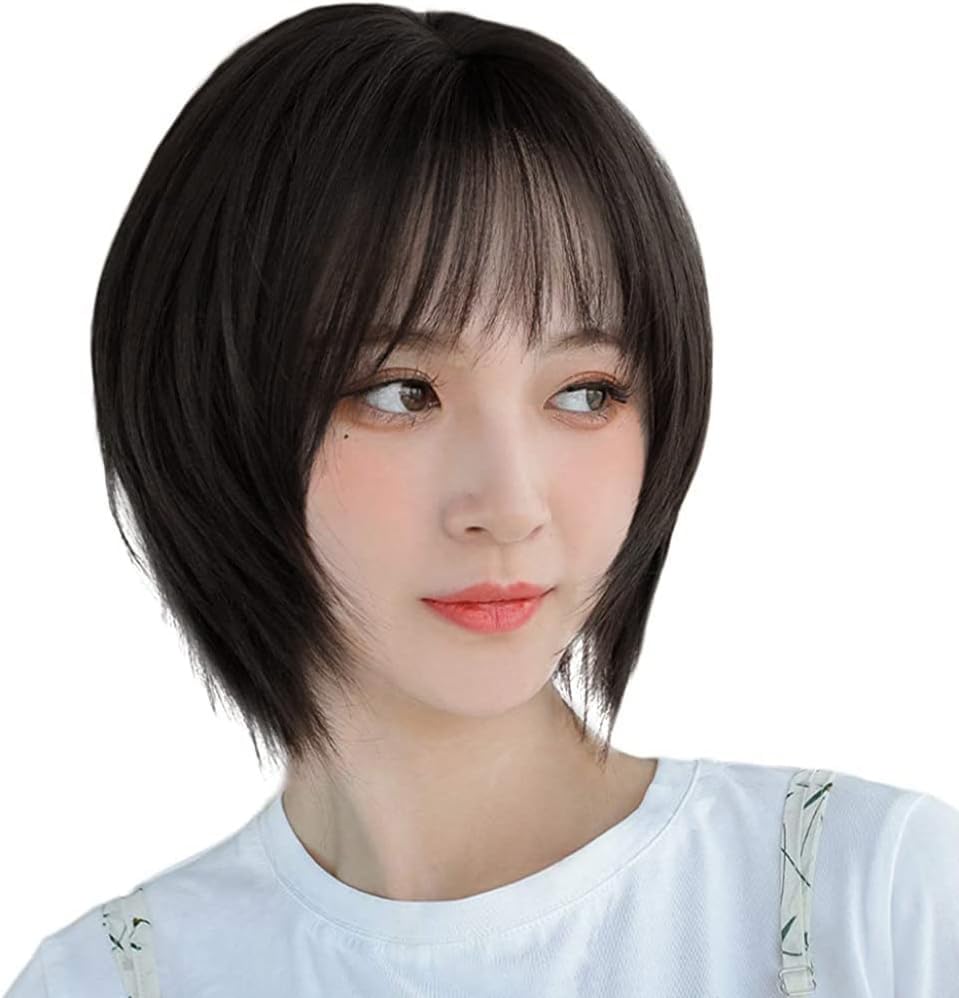 Rinka a Bob Wig for Suitable for Medical This Wig Creates a More It Features Blunt Bangs and Is Breathable and Adjustable for Everyday Wig, Popular,