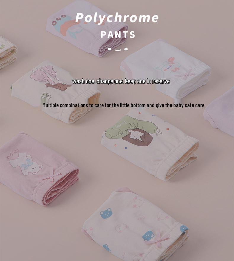 Girls' Antibacterial Pure Cotton Boxer Briefs - A-Grade Comfort for Kids