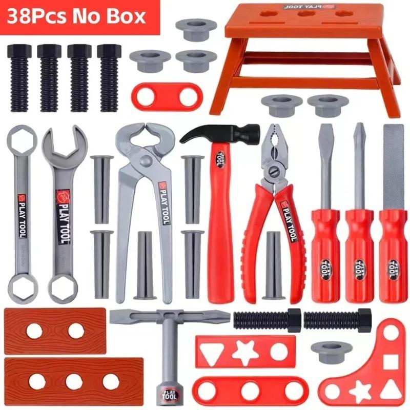 Pretend Tools Kit Toys 38/41 PCS Play Repair Tool Set Engineer Simulated Plastic Construction Toys Toddler Kids Boys Gift
