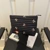 1Pcs Bow Embroidery Handbag Large Capacity Makeup Bags Pencil Mobile Phe Storage Bag With Zipper Toiletry Bag Fashiable Bags
