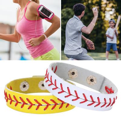 Baseball Bracelet Bright Color Ultralight Non-Fading Wear Resistant Adjustable Unisex Sports Wristband Bangle Gifts