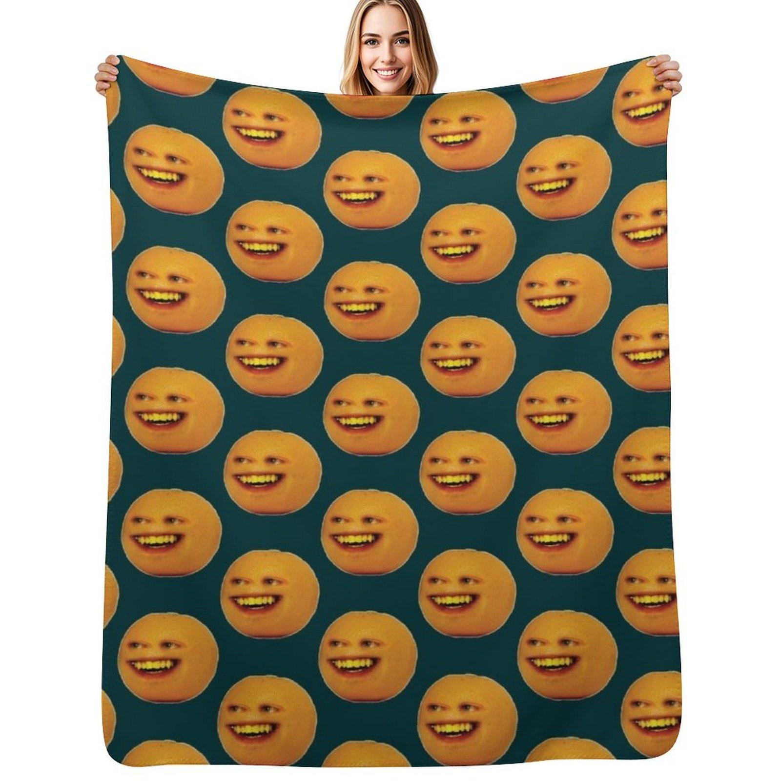 Creative Homewares Unisex Orange Annoying Throw Blanket Soft Solid Color Blanket For Couch Bed