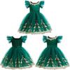 Christmas Princess Dress For Girls With Sleeveless Design For Holiday Party