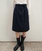 ANDNEEDS Button Belted Skirt (Dark Navy)