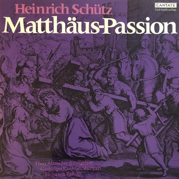 LP Record HEINRICH SCHÜTZ - THEO ALTMEYER , G - Matthäus-Passion 63535 Cantate 1975 Germany Classical Used