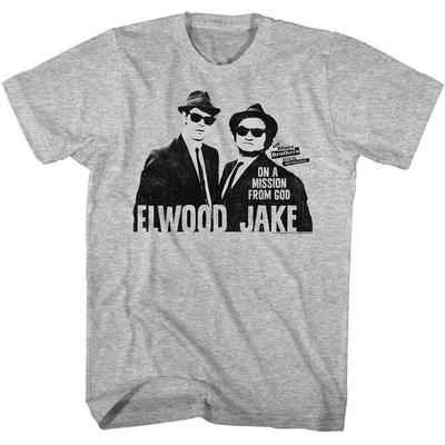 T-shirt Grigia Melange per Adulti The Blues Brothers Mission From God