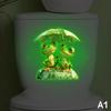 Glow In The Dark Toilet Stickers Cartoon Frog Penguin Design Removable Waterproof Bathroom Wall Sticker Home Decor