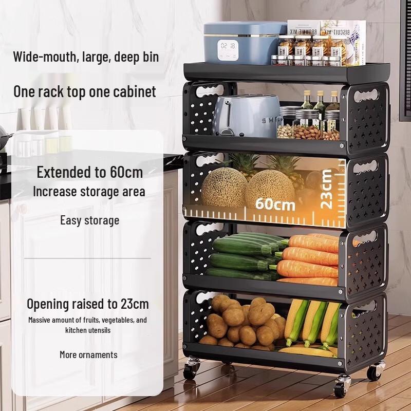 Youqin Multi-layer Kitchen Storage Cart with Wheels