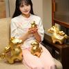 Golden Horse Plush Doll Horse Brings Wealth Zodiac with PP Cotton Filling Chinese New Year 2026 Gift for Home Decor & Blessings