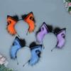Lovely Women Students Photoshoot Hairband Cartoon Wolf Ears Shape Headbands Color Matching Hair Styling Hair Hoop