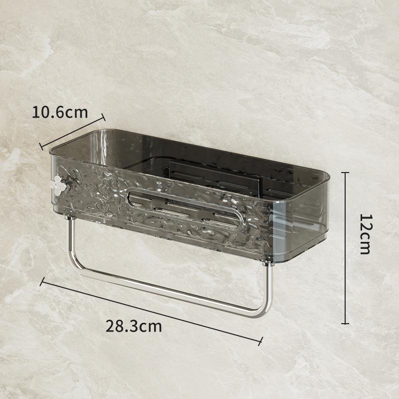 Wall-Mounted No-Drill Suction Cup Shelf - Damage-Free Bathroom Storage Box