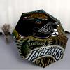 Printed Jacksonville Jaguars logo Folding Umbrella,Outdoor,Leisure,And Travel Umbrella,Durable Umbrella Fabric,Birthday And Holiday Gift