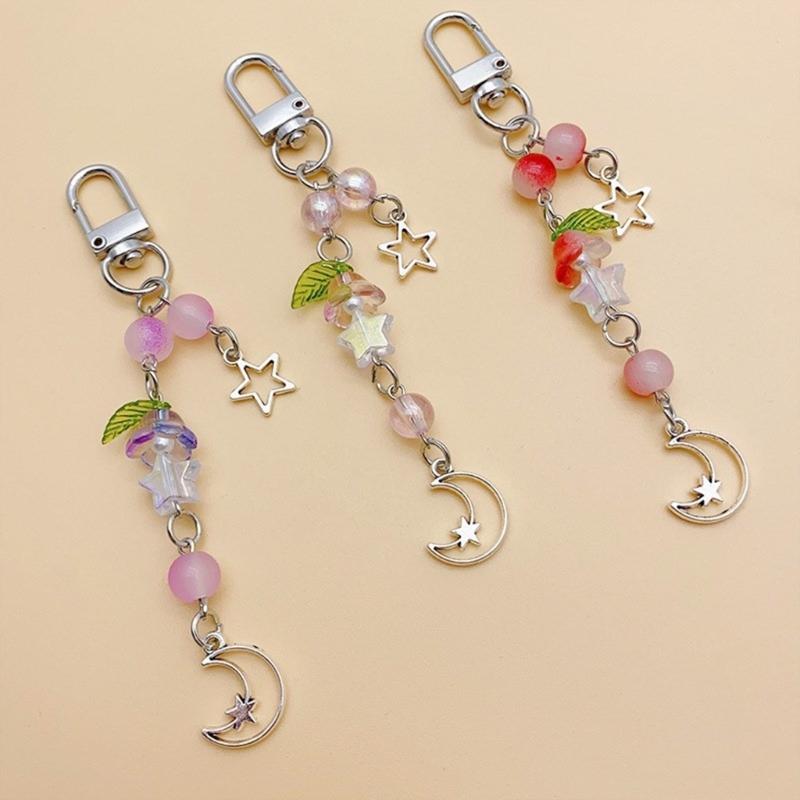 Elegante Maiglöckchen Handyketten Perlen-Handy-Lanyard Schlüsselanhänger Einfache Tragbare Handy-Taschen Rucksack Schlüsselhalter Dekoration