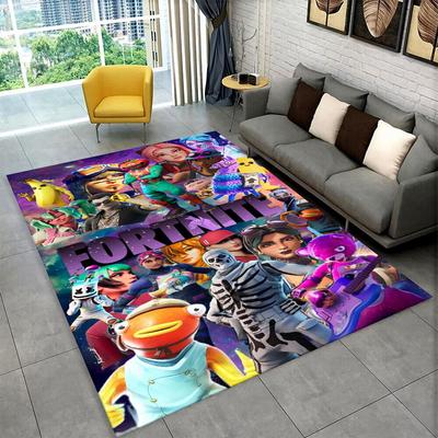 Animacinis F-Fortnite žaidimo žaidėjo kilimas kilimėlis žaidimų kambariui, miegamajam, svetainei, sofai, namų dekoravimui, vaikų kilimėlis, neslystantis grindų kilimėlis